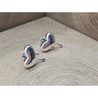 Echt zilveren oorbel stekers druipend hart